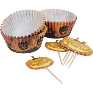 Muffinsformer med pynt, Halloween 24pk