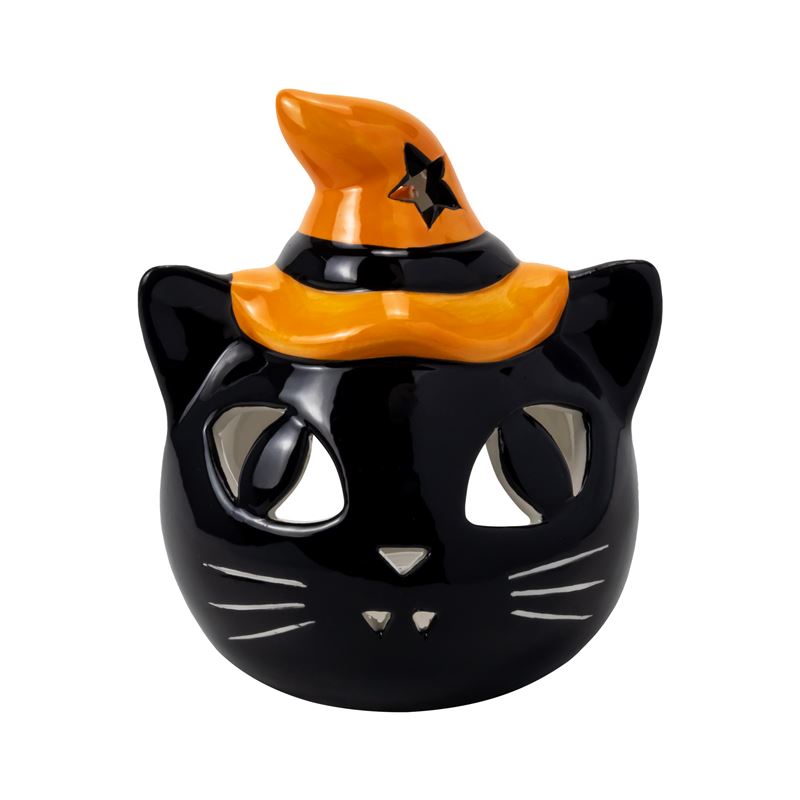 TELYSHOLDER KERAMIKK KATT H11CM