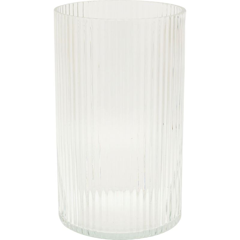 RILLE GLASSVASE H20CM KLAR