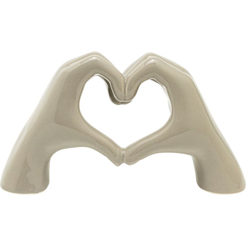 DEKORHENDER LOVE H13,6CM GLASERT KREM